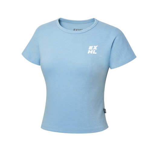 엑스헤일 베이직 로고 크롭 티셔츠 EGWT3S001 (블루)